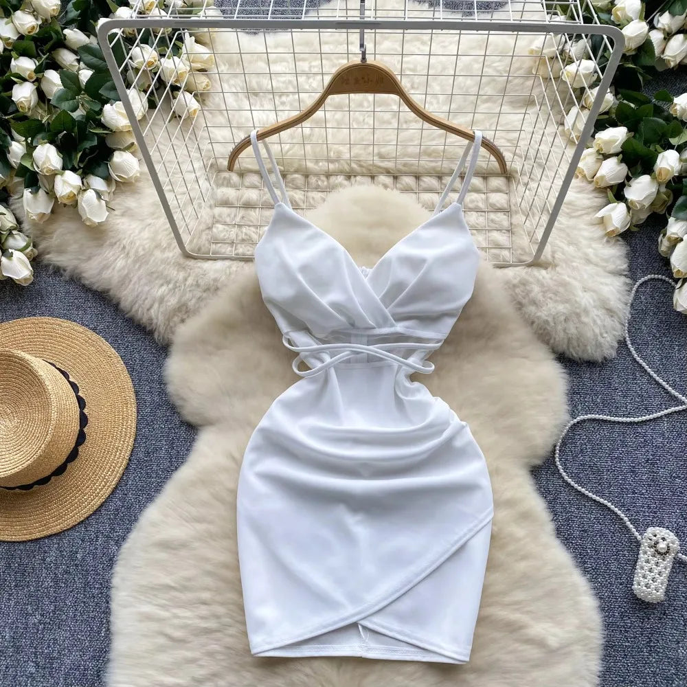 white satin wrap mini dress Satin Mini Wrap Dress Creme White
