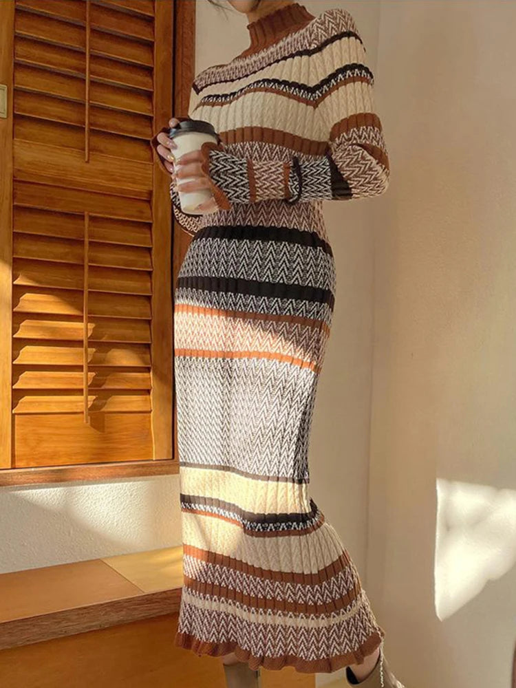 fitted lace wedding dress Chevron Maxi Dress for Women main image 0