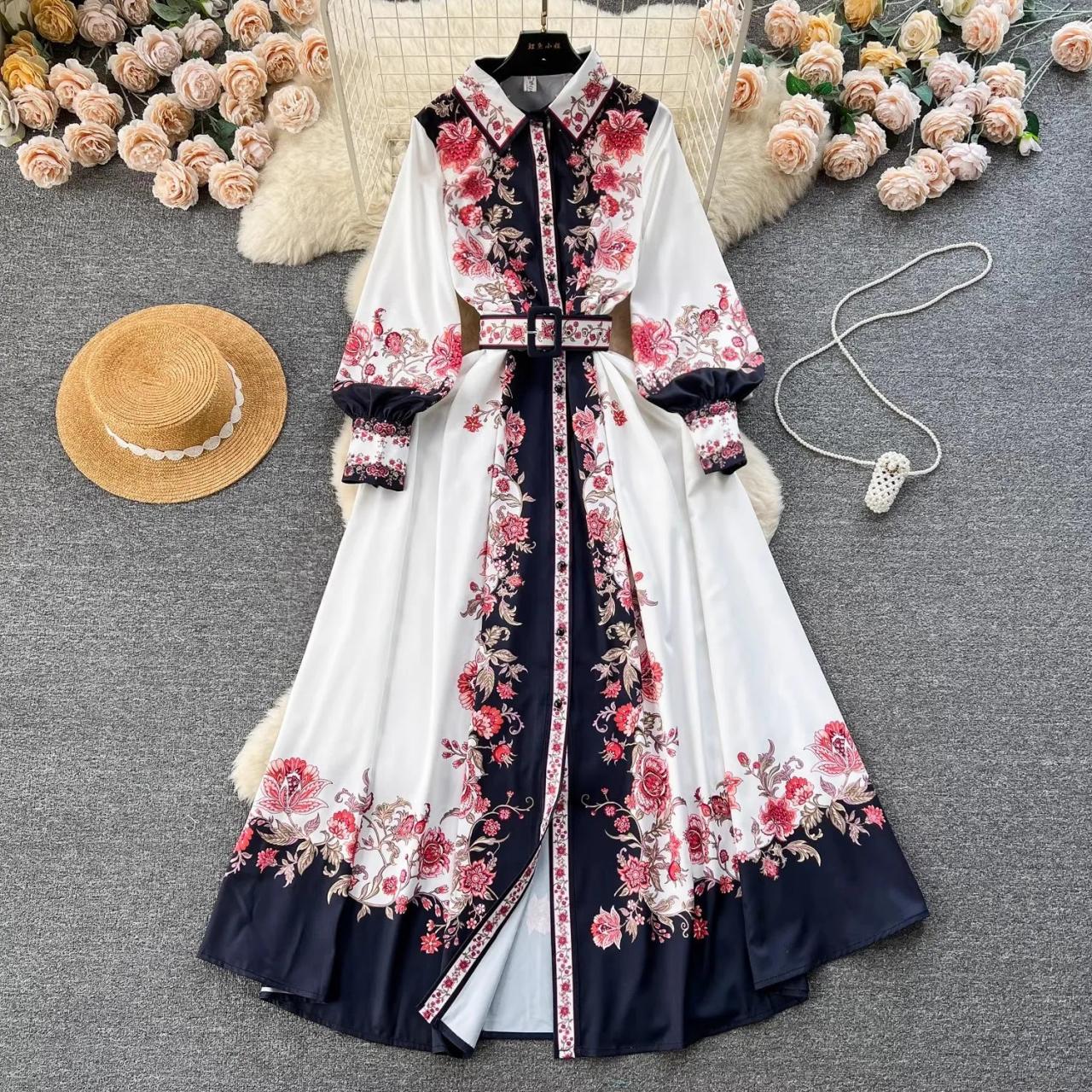maxi dress with wide belt Long Sleeve Belt Backless Maxi Dress White