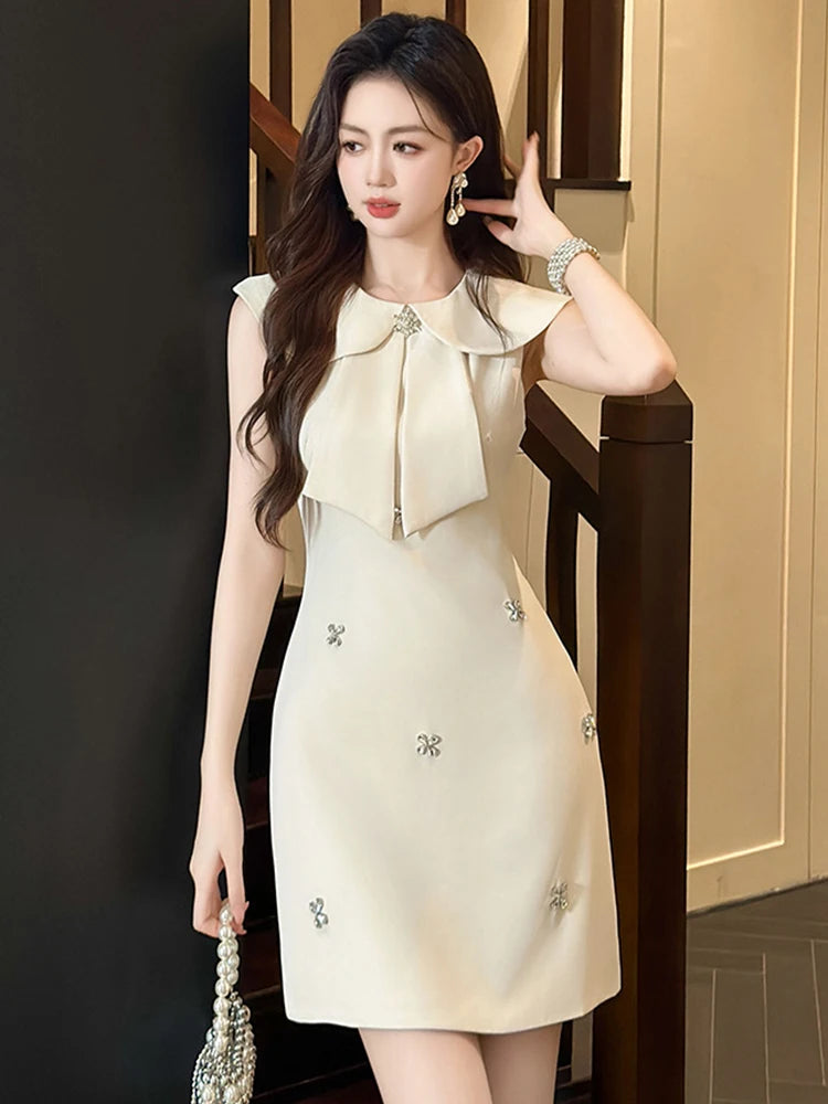 cream colored sleeveless dress Cream High Neck Sleeveless Maxi Dress