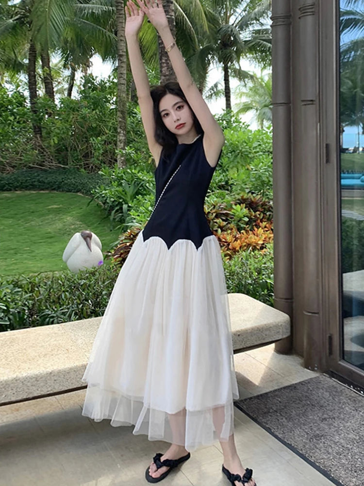 chinese dress ladies Flower Print Layered Hem Dress – Cinderella's Closet Boutique